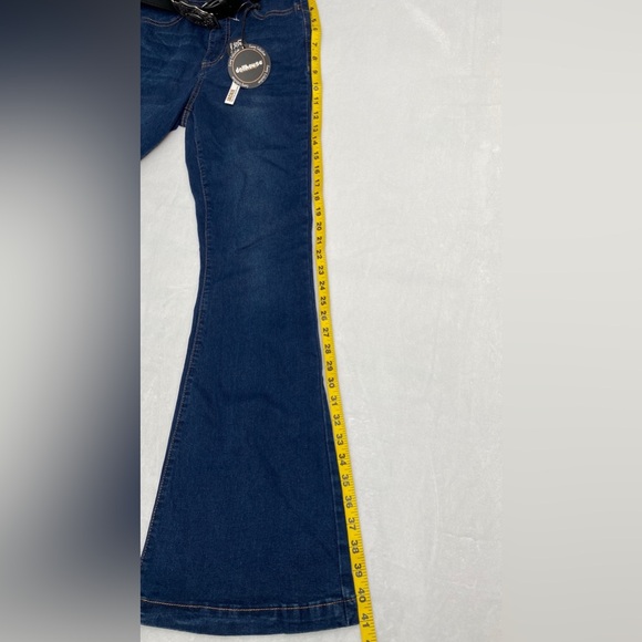 NEW Dollhouse Women’s Fit & Flare Jeans Blue Size 7/8 Y2K 90’s 70’s Festival - Picture 9 of 15